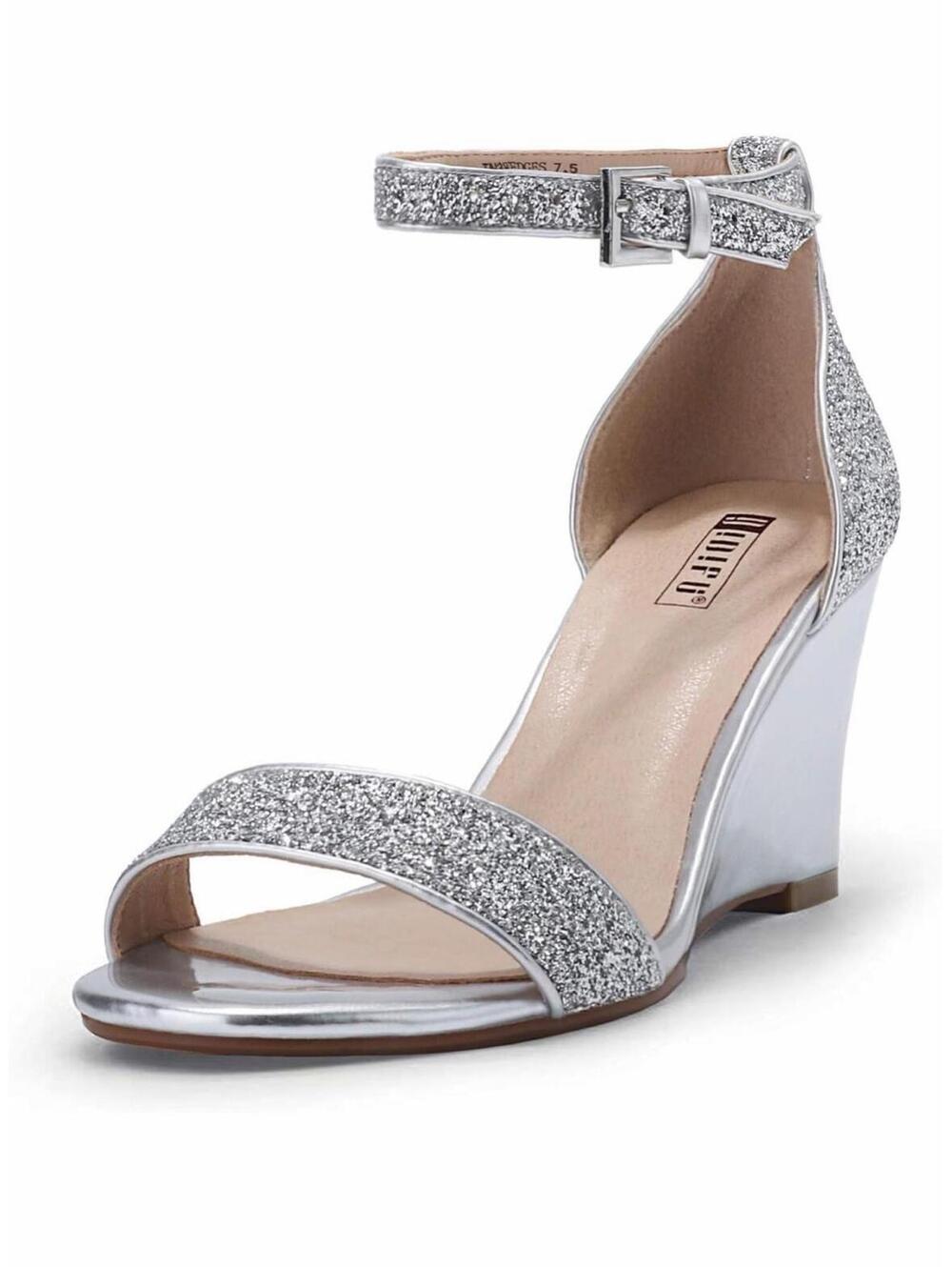 Idifu Women’s Classic Wedge Heels Open Toe Size 9